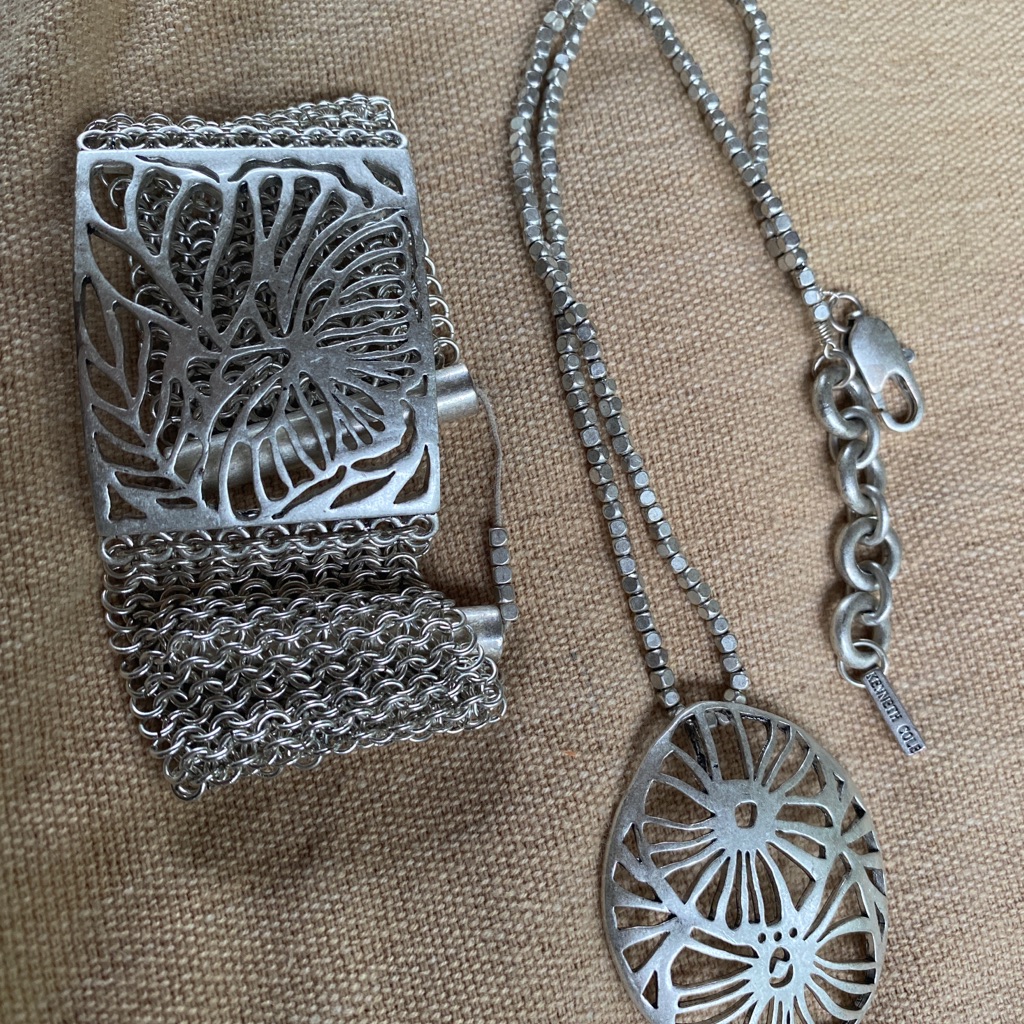 Pure Silver Necklace And Bracelet 29$